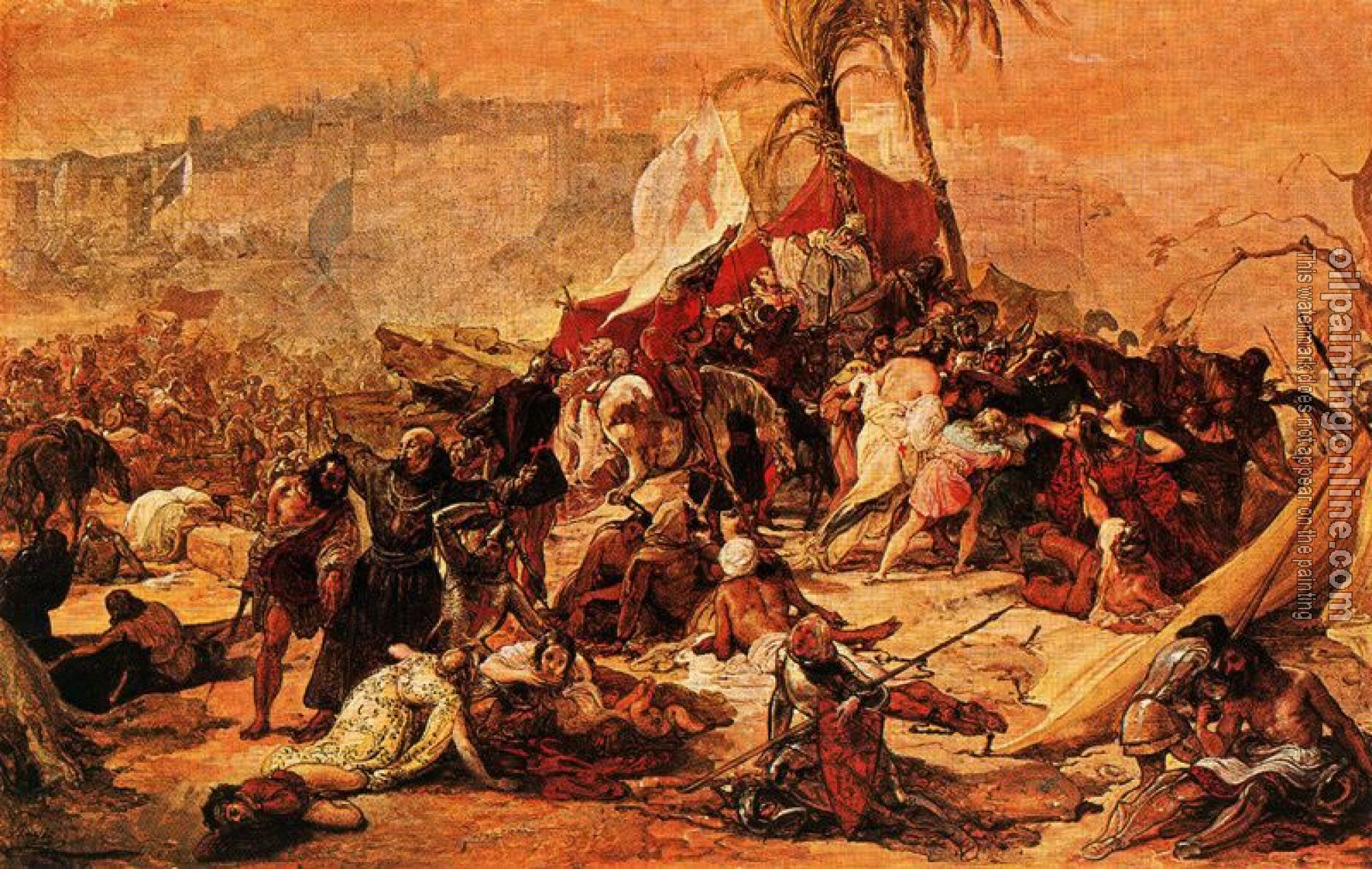Francesco Hayez - The Seventh Crusade against Jerusalem